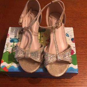 Girls gold dress shoes size 12